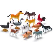 Фигурки на животните от фермата в туба, 12 части