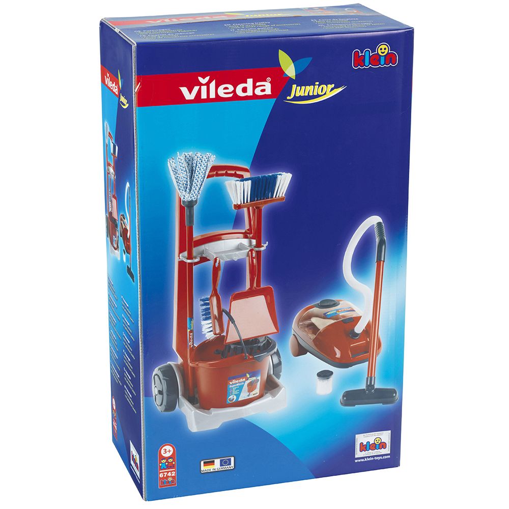 Детска количка за почистване Vileda, с прахосмукачка и аксесоари
