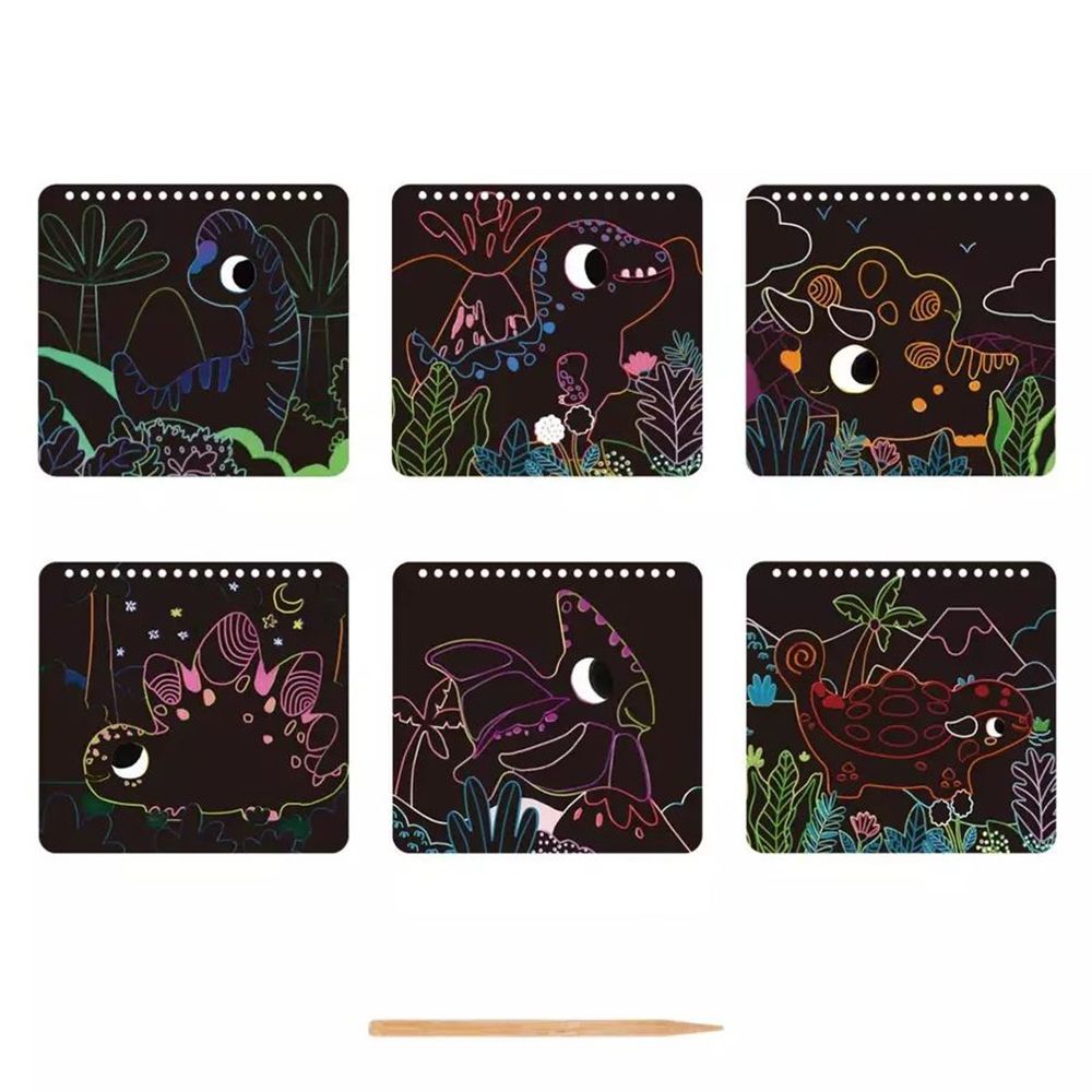 Скреч арт, Динозаври