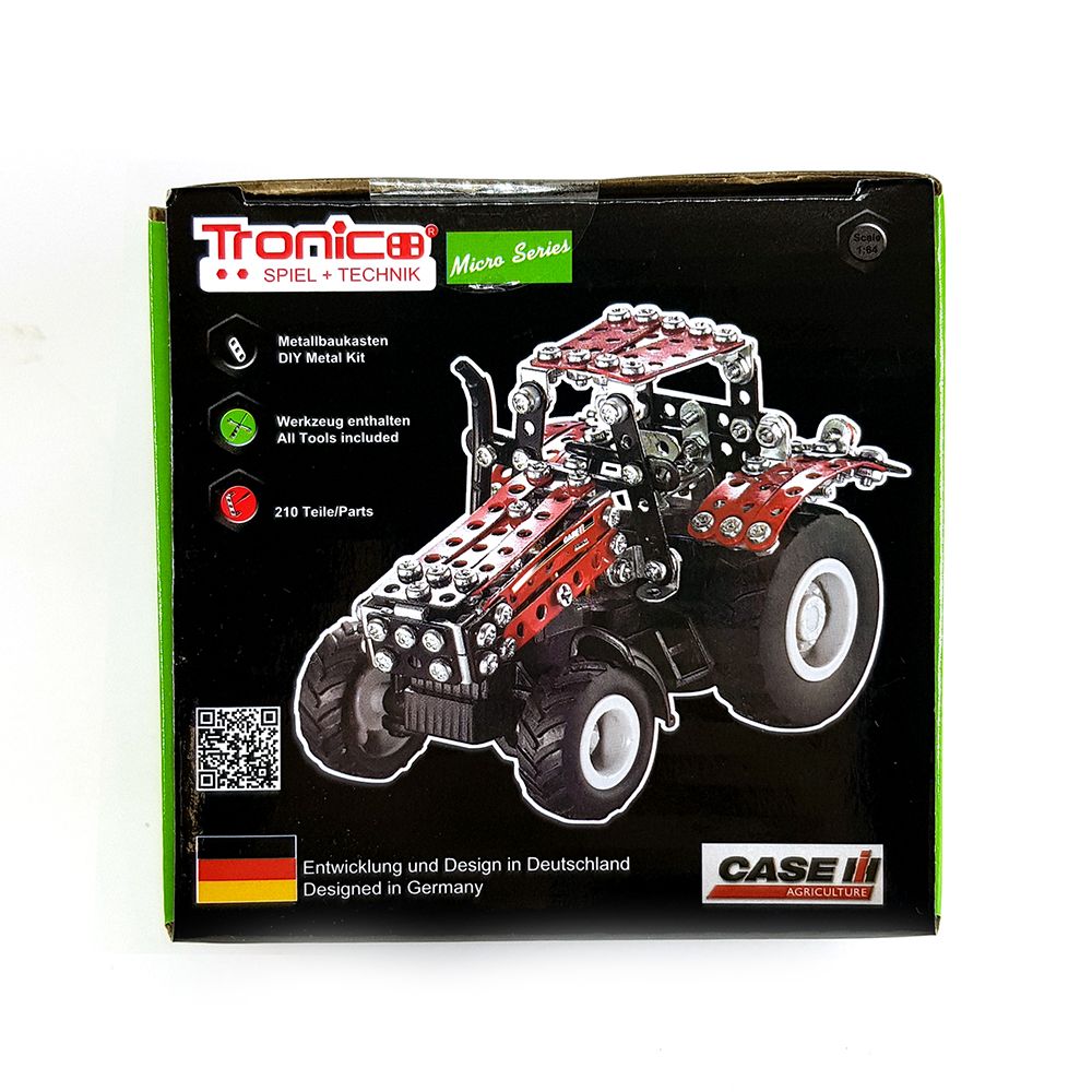 Micro Series, Метален конструктор Трактор New Holland T4, 210 части, Tronico