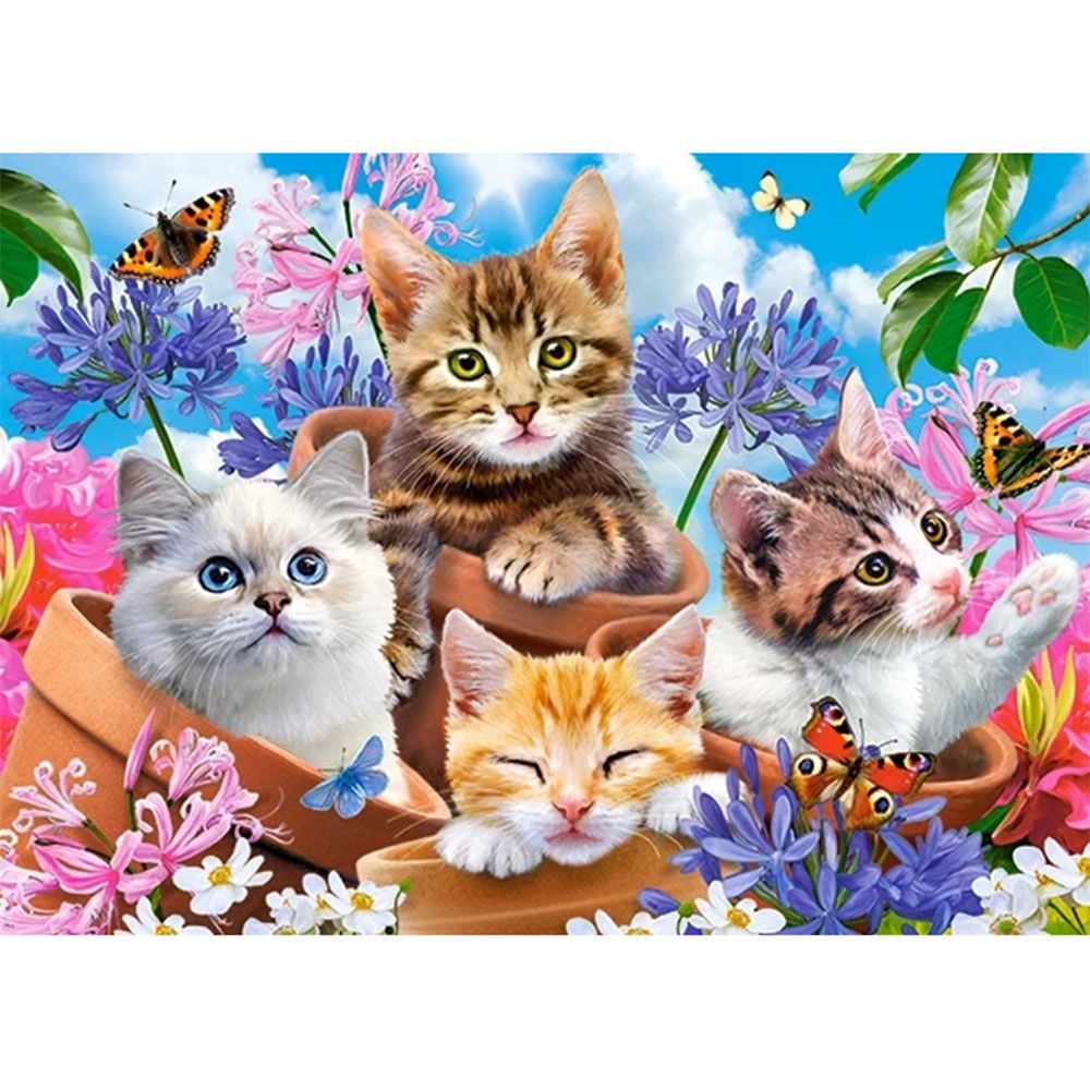 Котенца в градината, пъзел 120 части