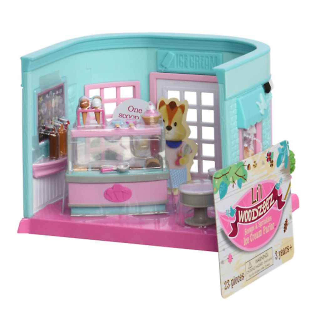 Li'l Woodzeez 6151M, Комплект за игра, Сладкарница за сладолед, 23 части