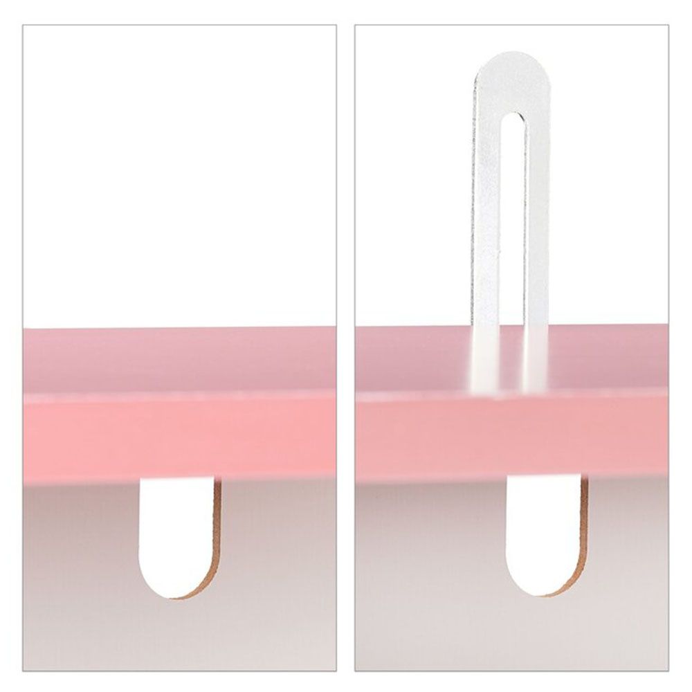 Детски стелаж с 3 отделения,  Розови стъпки