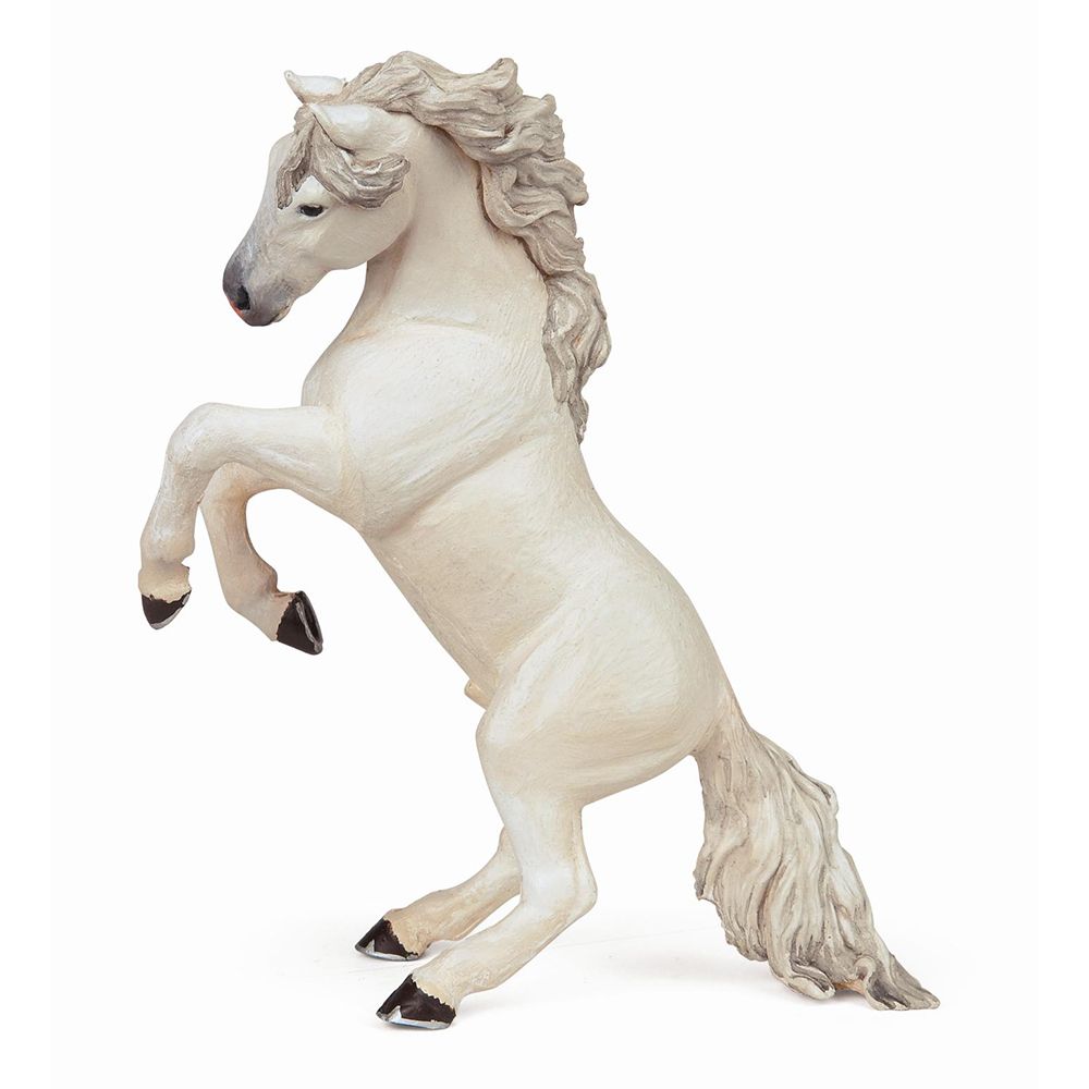 Коне, Фигурка за игра и колекциониране, Бял кон, изправен на задни крака, Papo