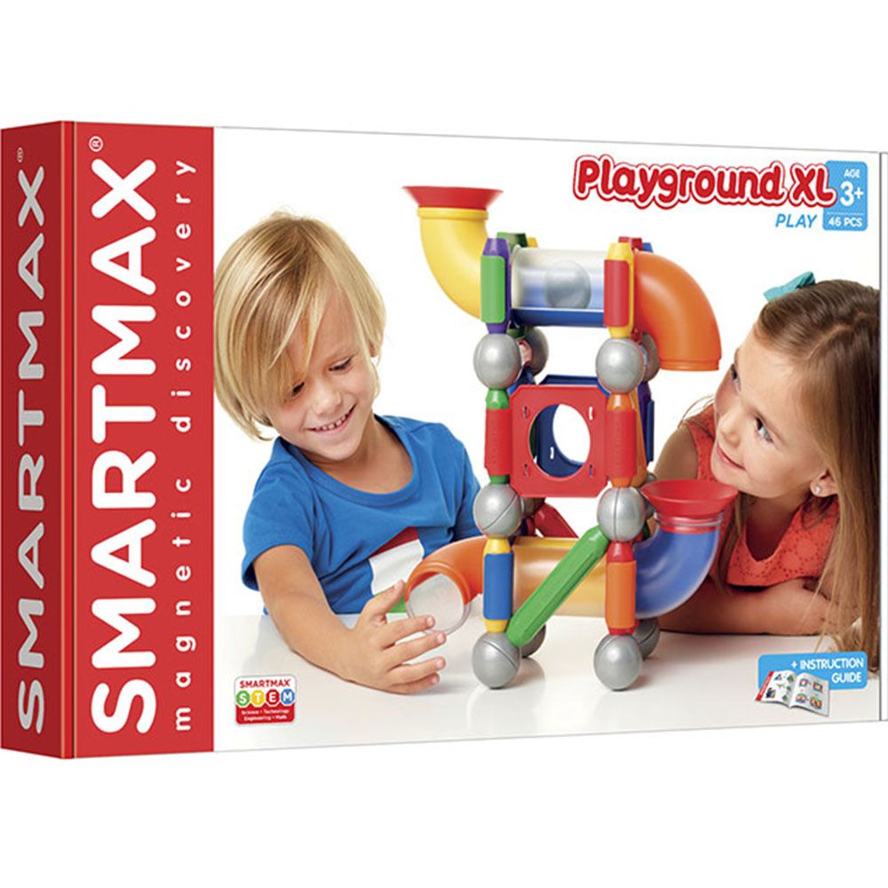 SmartMax, Магнитен конструктор, Супер писта за топчета, 46 части, Smartgames