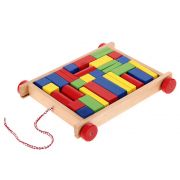 Количка за дърпане, с конструктор