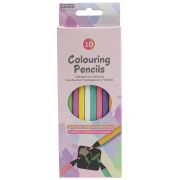 Цветни моливи, пастелни цветове, 10 бр.