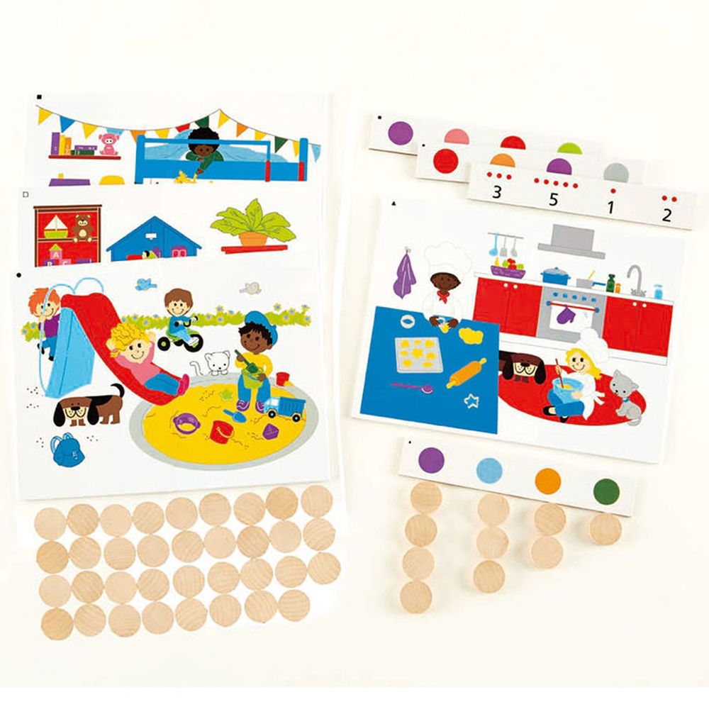 Hape, Дървена логическа игра, Намери и преброй
