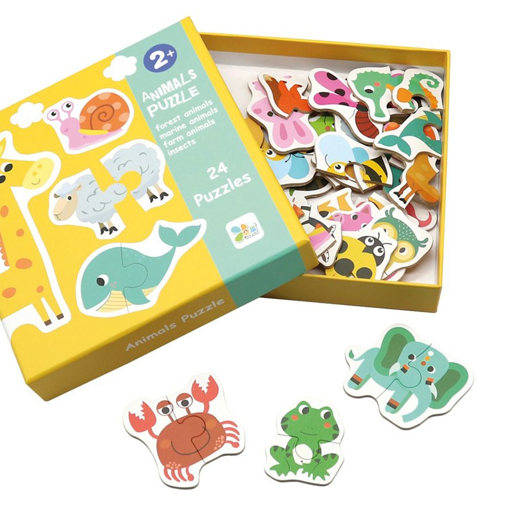 Животните - пъзели за най-малките, 24 броя в кутия