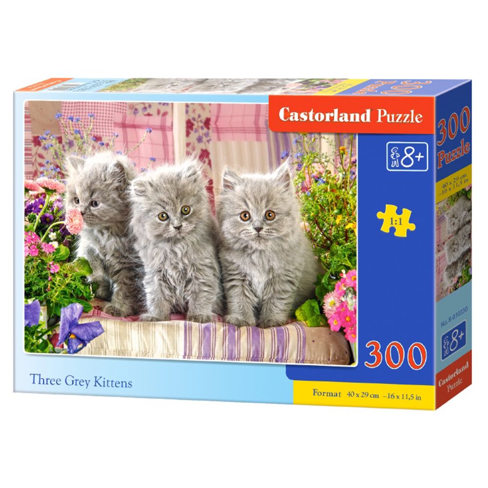 Castorland, Три сиви котета, пъзел 300 части
