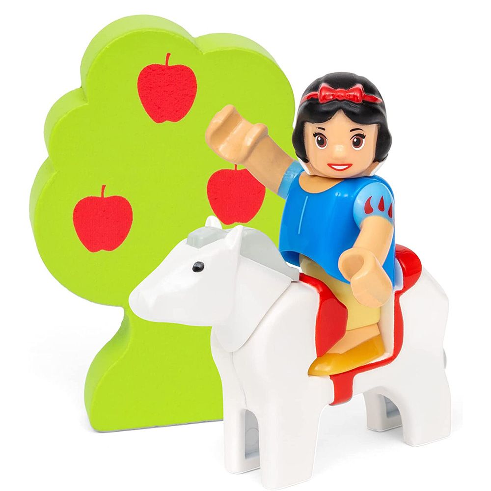 Дървен влак с релси - Снежанка и приятели