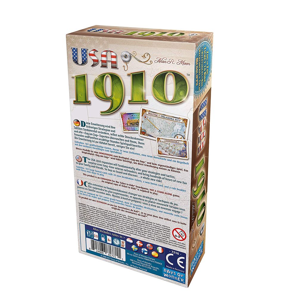 Ticket to Ride USA 1910, разширение за настолна игра
