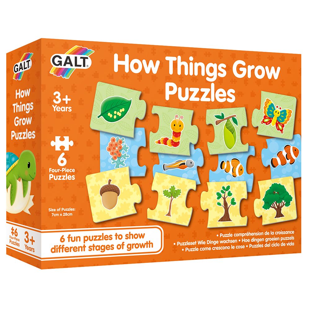 Galt Toys, Произход на живите организми - 6 пъзела по 4 части