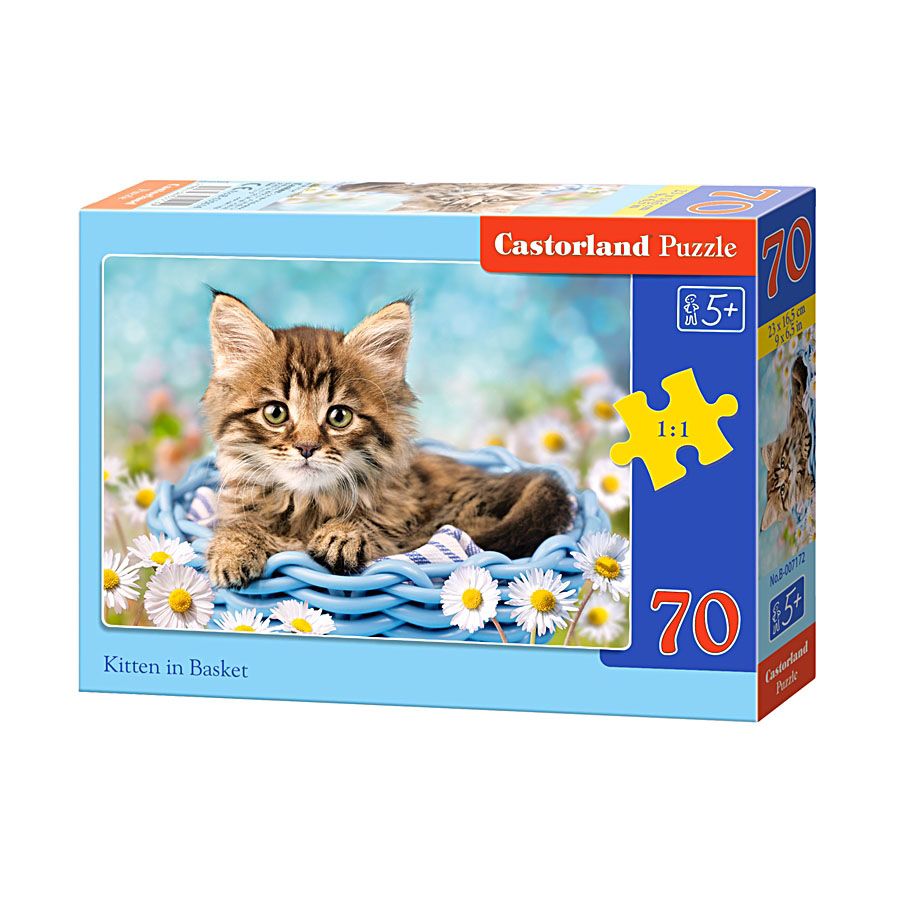Castorland, Коте в кошница, пъзел 70 чаcти