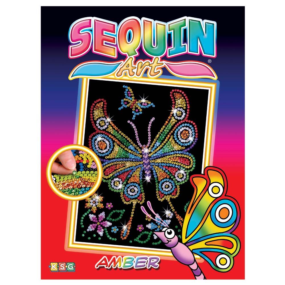 Sequin art, Изкуство с пайети голям размер, Пеперуда