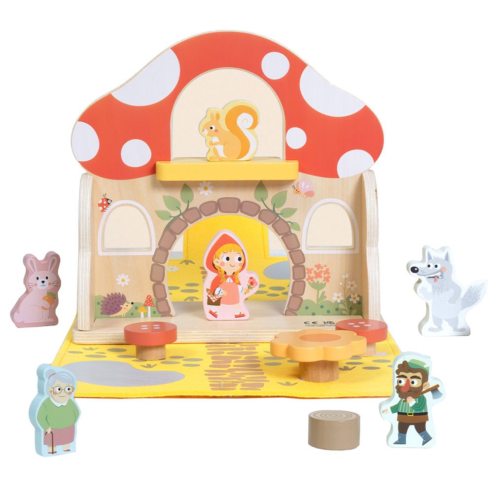 Игра с дървени фигури в куфарче, Червената шапчица