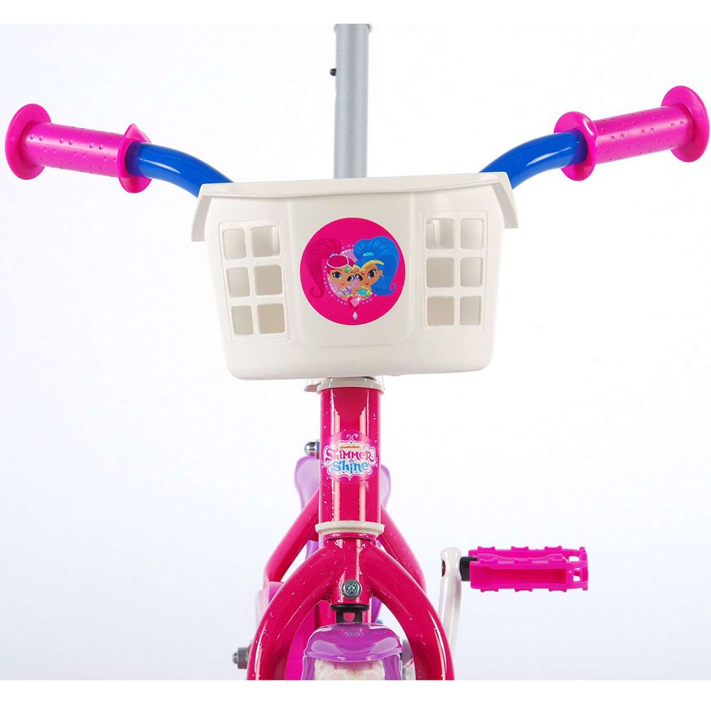 Велосипед с родителски контрол и помощни колела, Shimmer & Shine, 10 инча