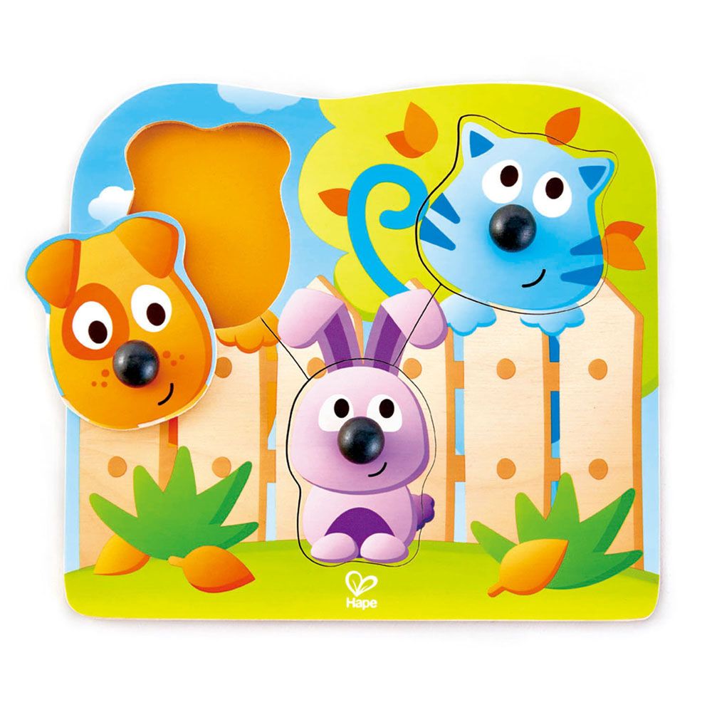 Hape, Дървен бебешки пъзел с животни