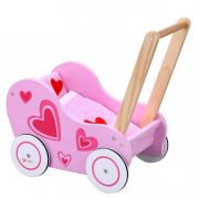 Дървена количка за кукли