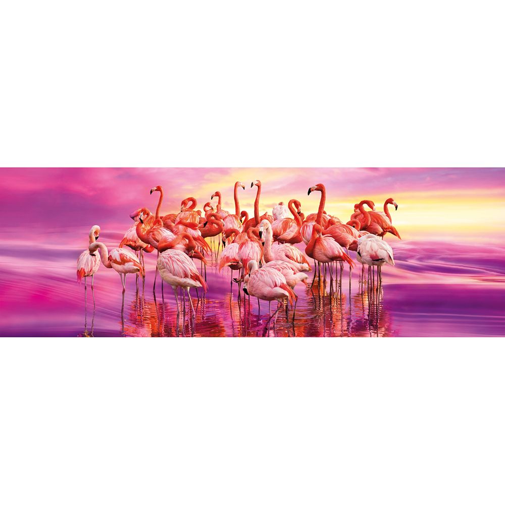Танцът на фламингите, панорамен пъзел 1000 части