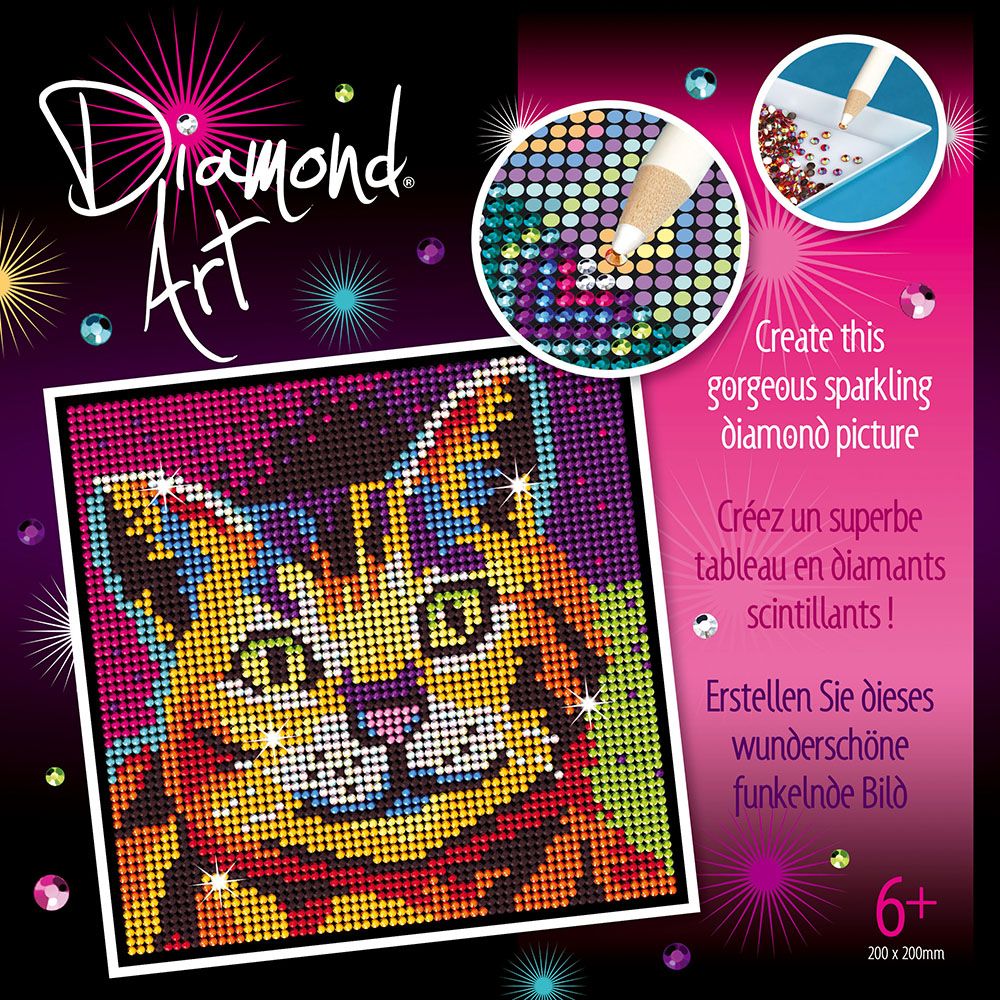Sequin art, Картина с диаманти, Коте