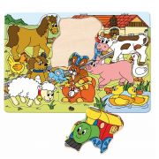 Дървен пъзел с ралични форми, Веселото влакче