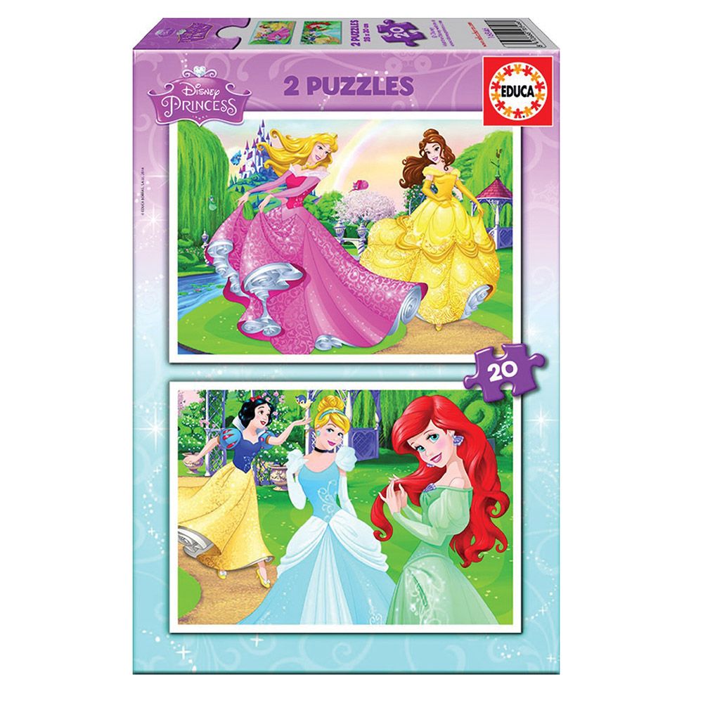 Educa, Принцесите на Дисни, пъзел 2 x 20 части