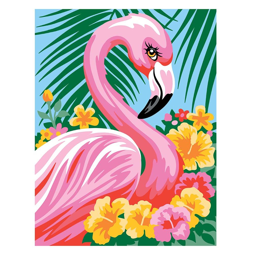Рисуване по номера с акрилни бои, Фламинго