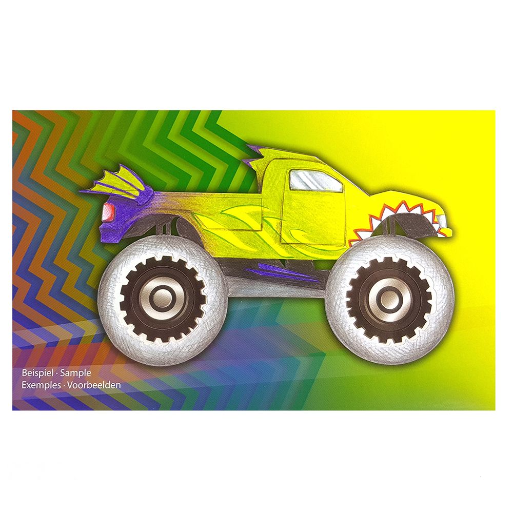 Книжка за рисуване със стикери и шаблони, Страхотни автомобили