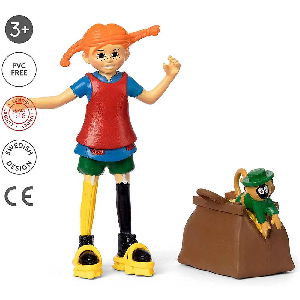 Пипи Дългото чорапче и господин Нилсон - комплект фигурки за игра