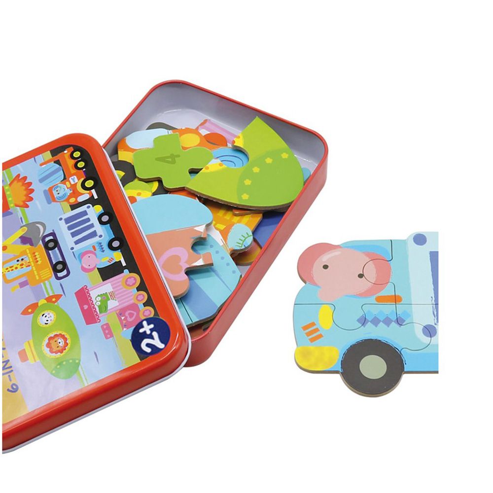 Превозни средства - пъзели за най-малките, 6 броя в кутия