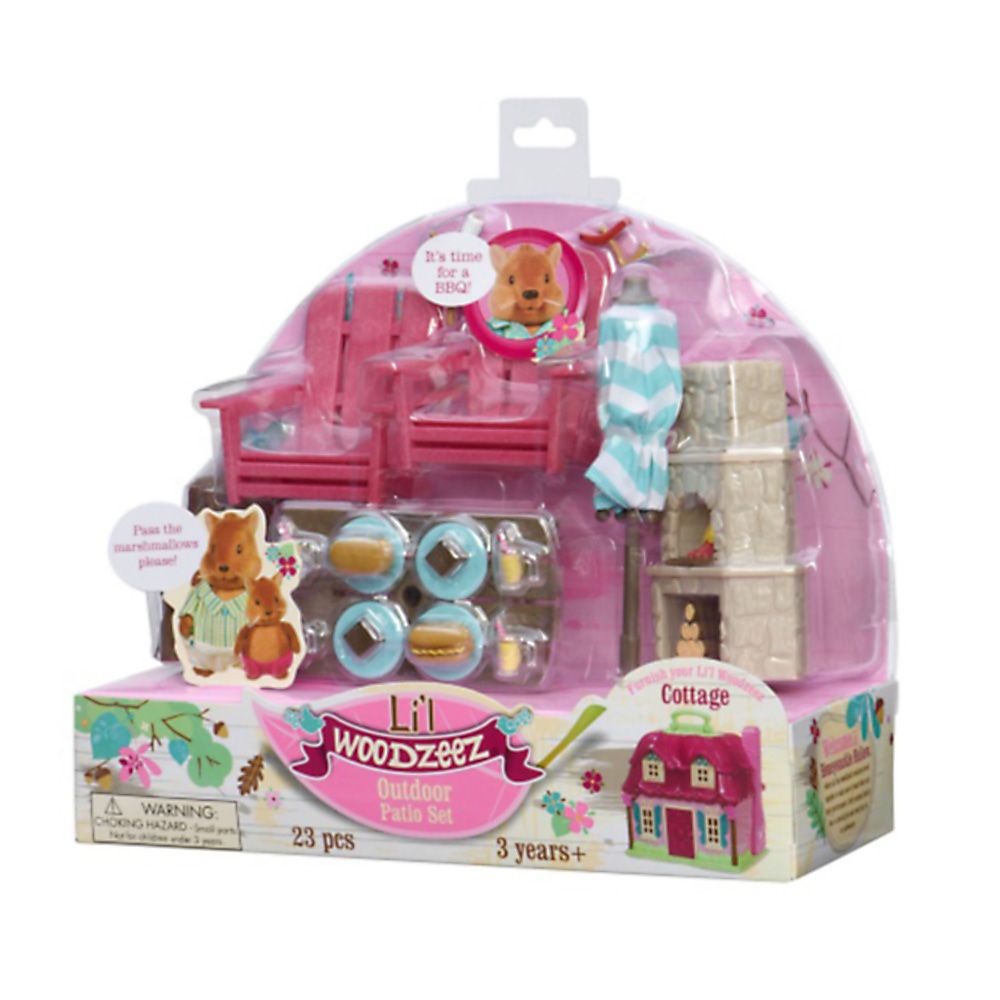 Li'l Woodzeez  Комплект за игра, Обзавеждане за двор с външна камина