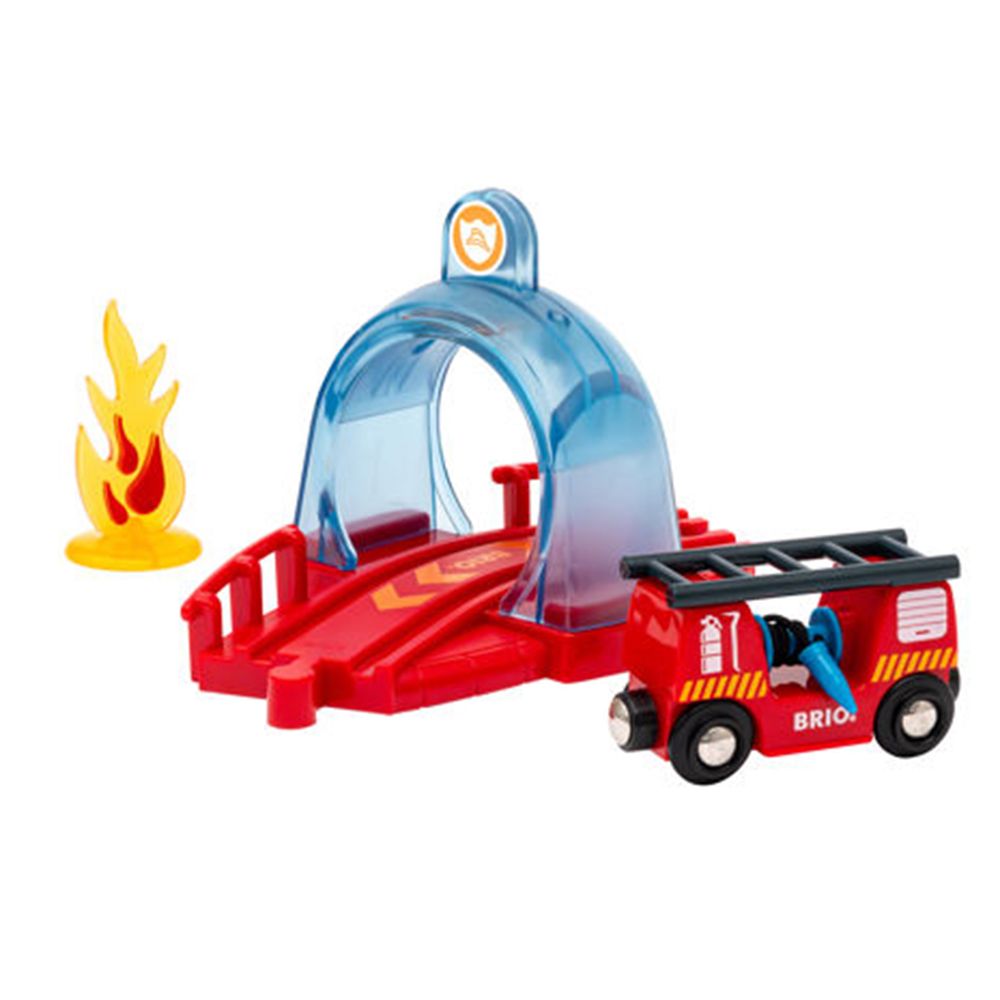 BRIO, Комплект железопътни спасители, тунел и противопожарен вагон