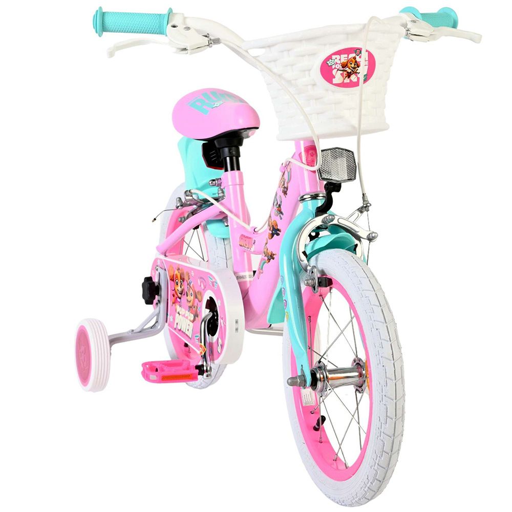 Детски велосипед с помощни колела, Paw Patrol, 14 инча, Момичета