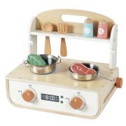 Дървена настолна кухня, с аксесоари