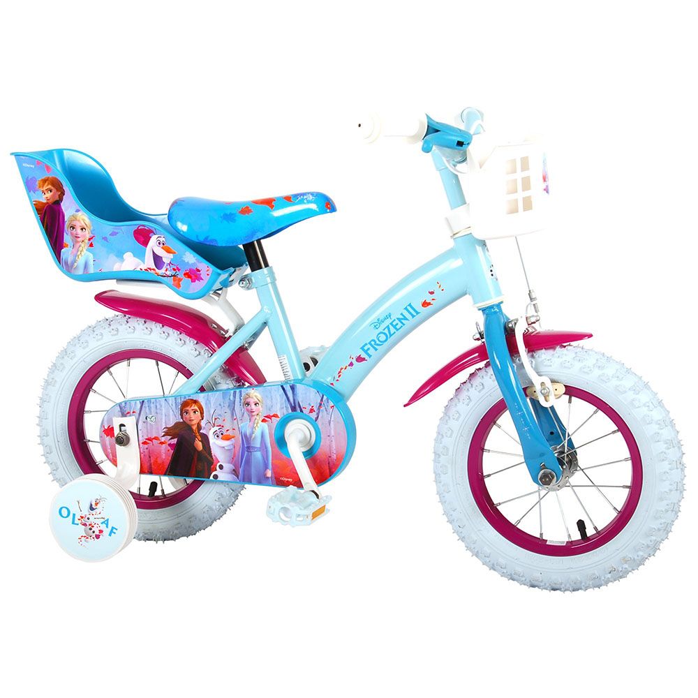 Детски велосипед с помощни колела Disney Frozen 2, 12 инча
