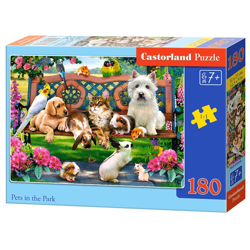 Castorland, Домашни любимци в парка, пъзел 180 части