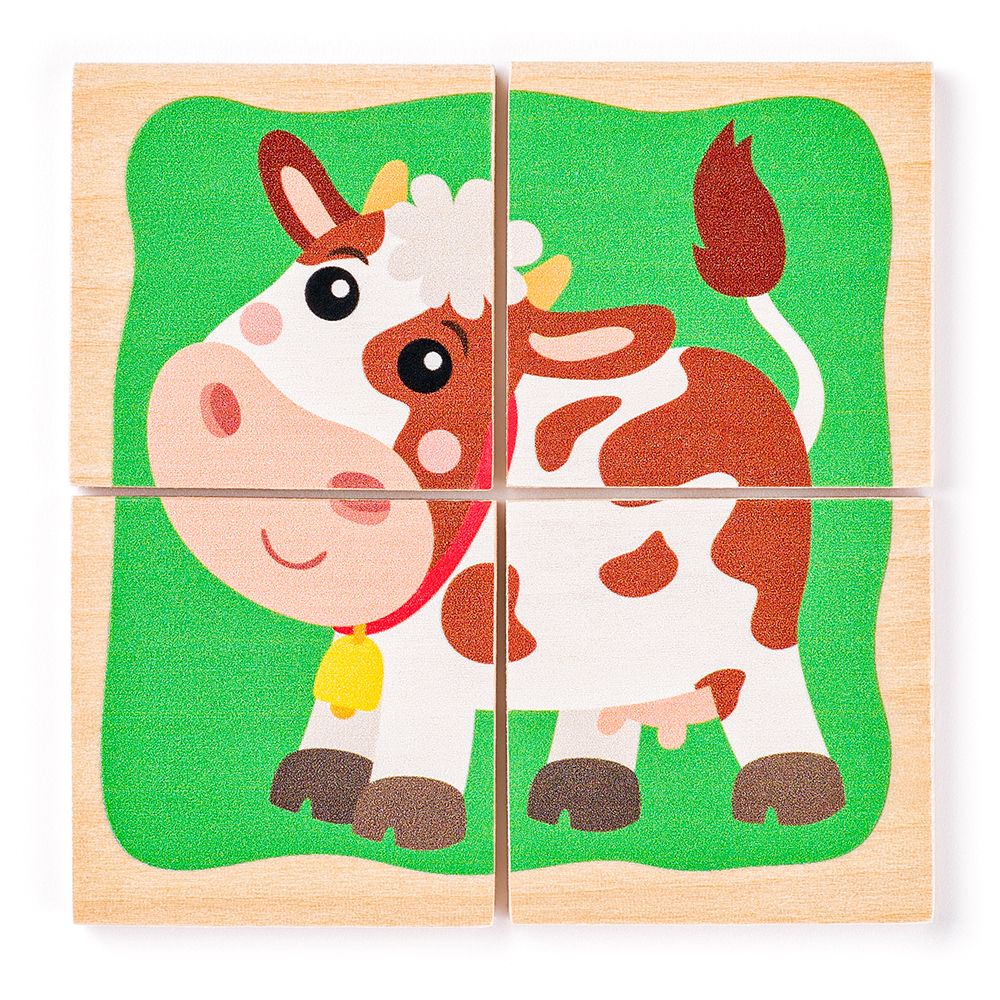 Мини пъзели в дървена кутия, Животни