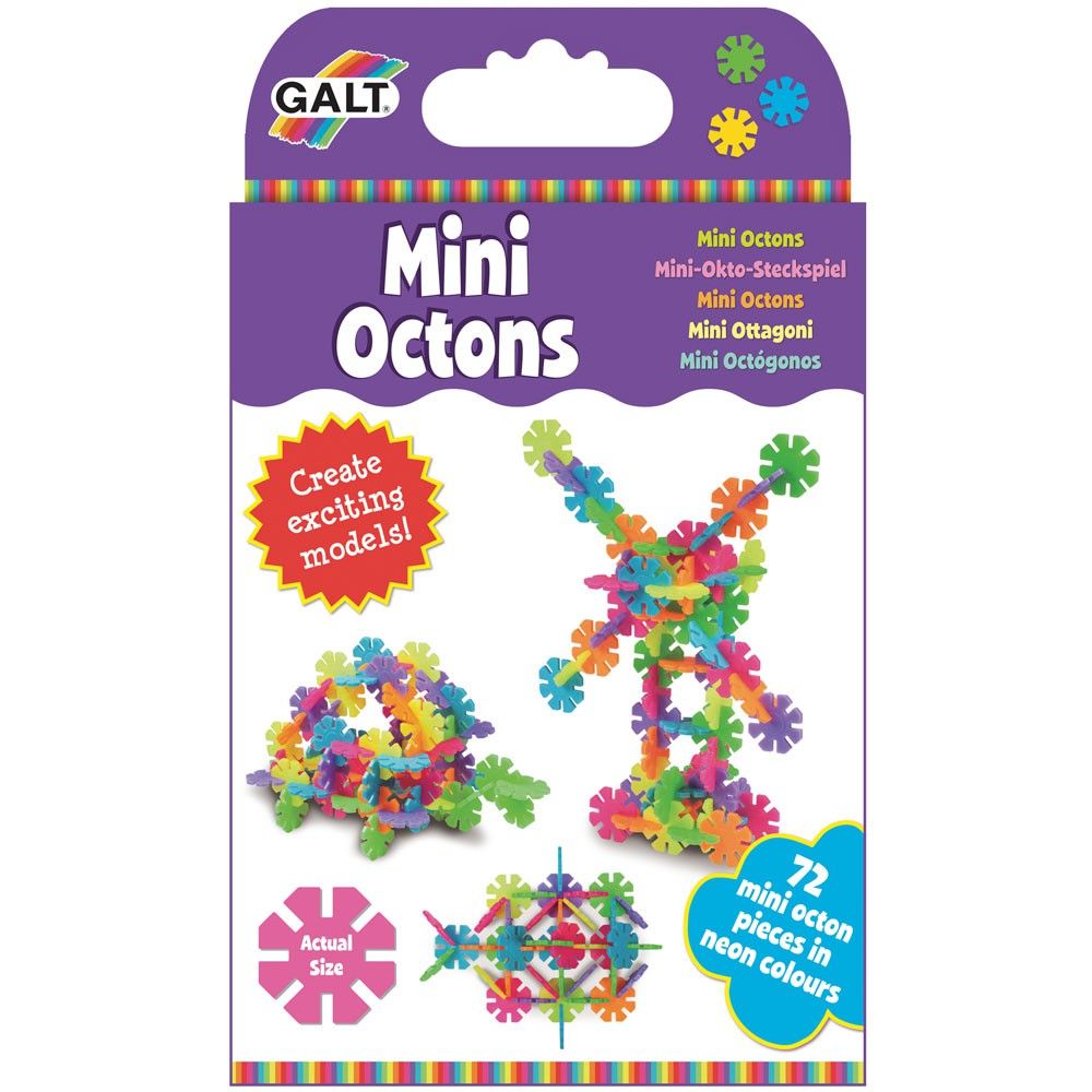 Galt Toys, Цветен пластмасов конструктор, 72 части