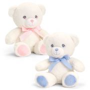 Екологична играчка, Бебешко мече с панделка, 20 см, асортимент