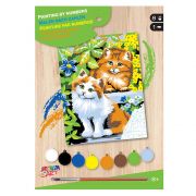 Рисуване по номера с акрилни бои, Котки