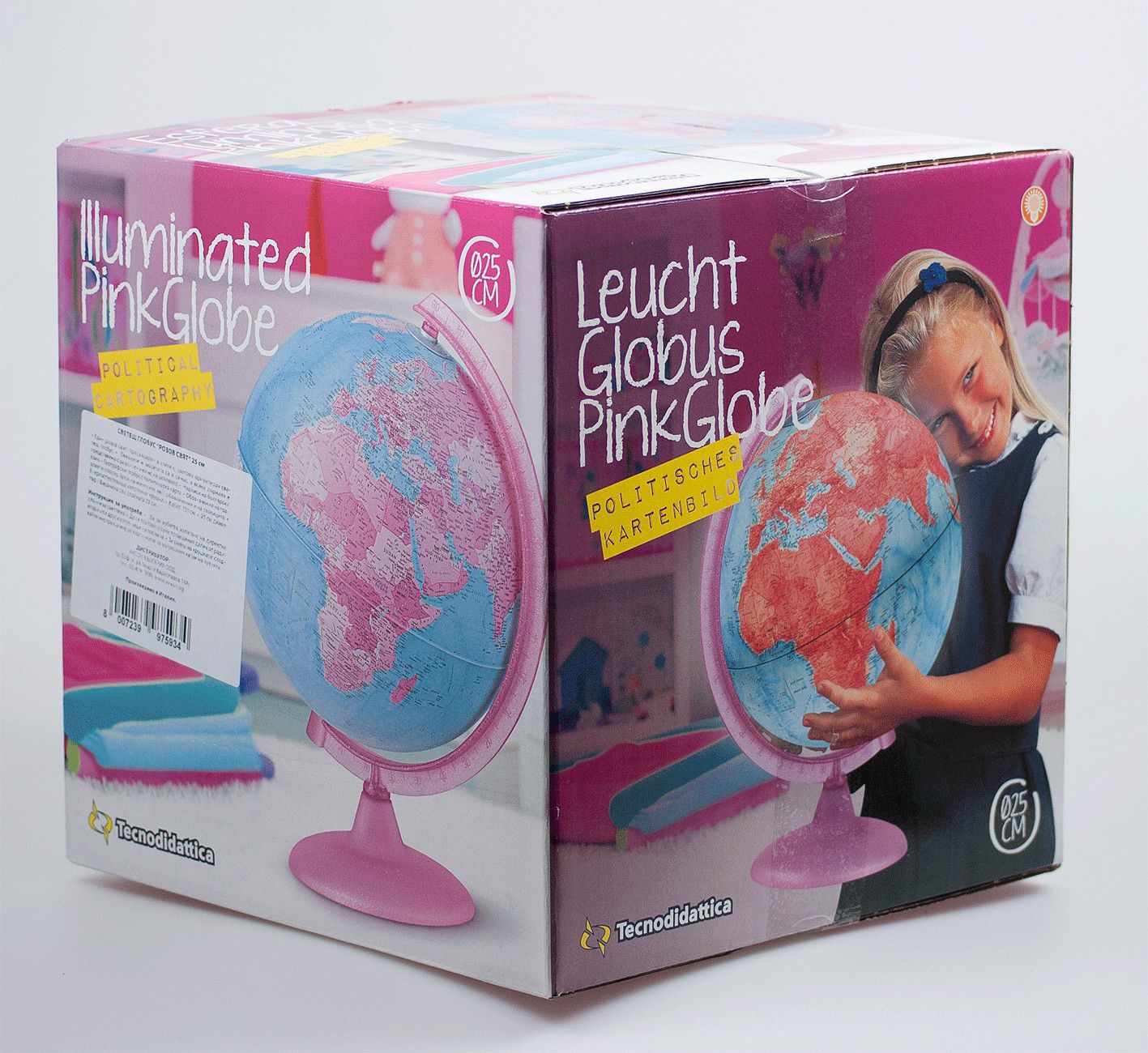 Светещ глобус, Розов свят, 25 см