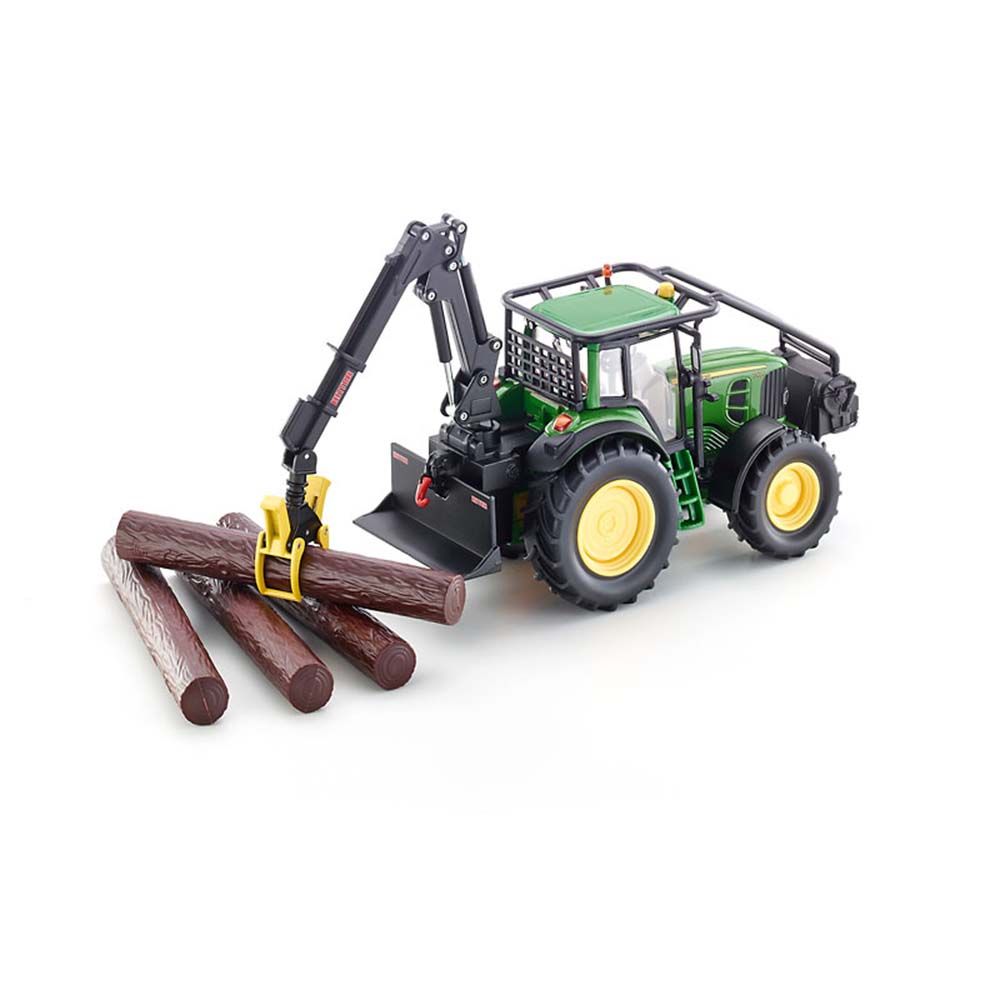 Трактор John Deere с кран за дърва
