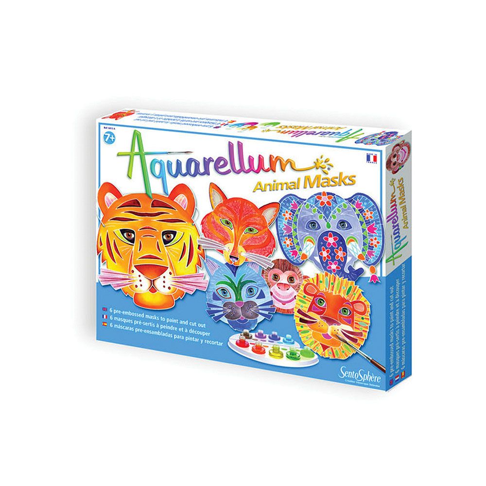 Aquarellum, Комплект за рисуване с акварелни бои, Маски на животни