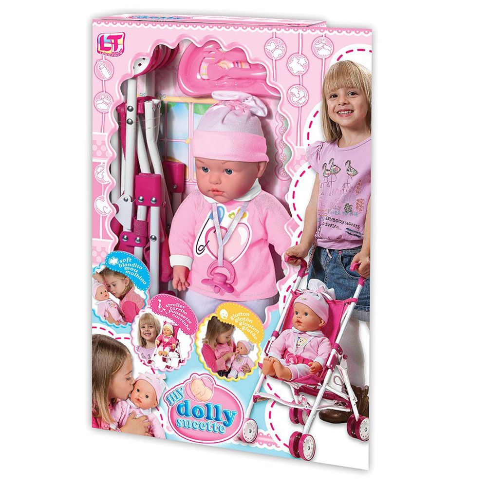Комплект бебе-кукла с количка за кукли, My Dolly Sucette