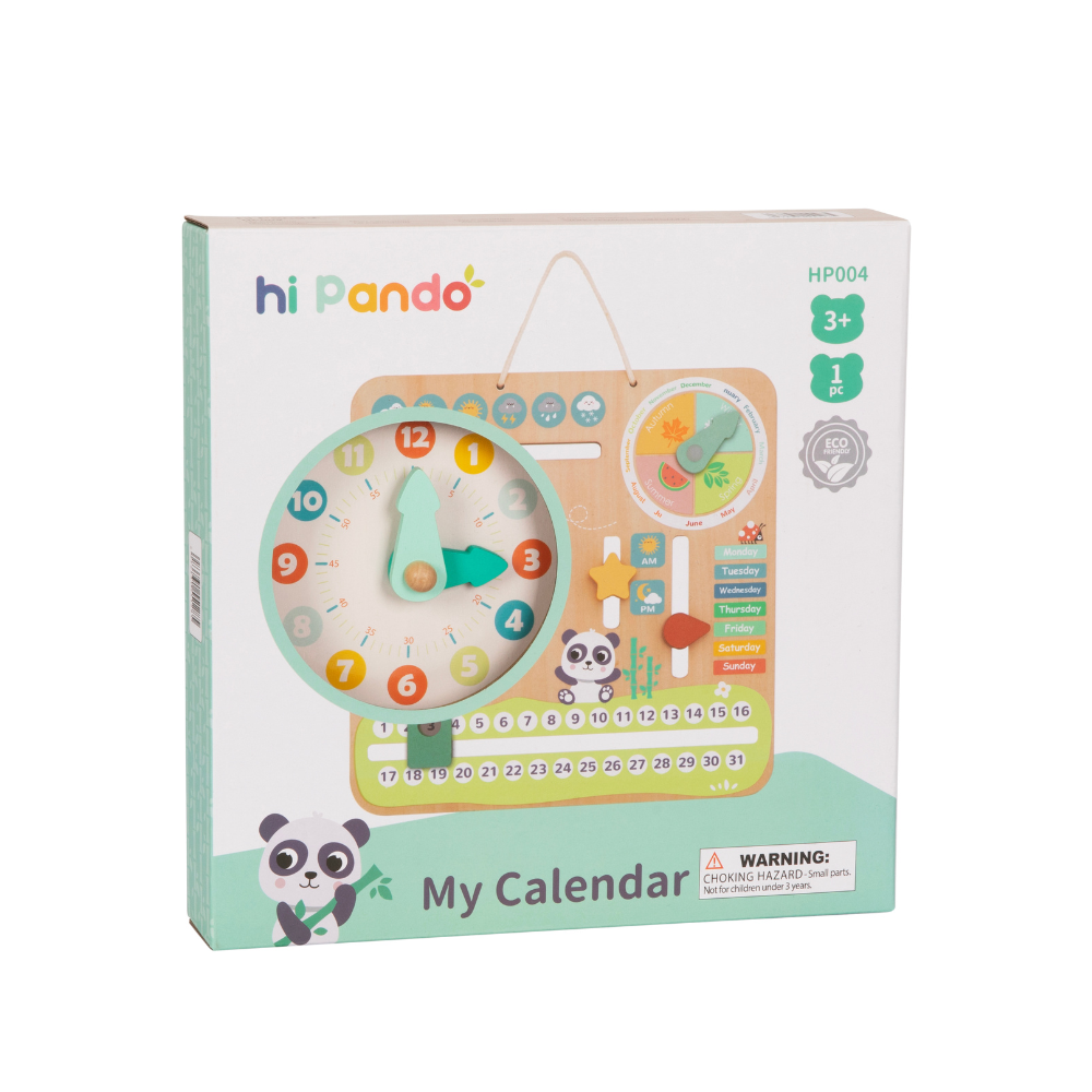 Моят първи календар - дървена образователна играчка