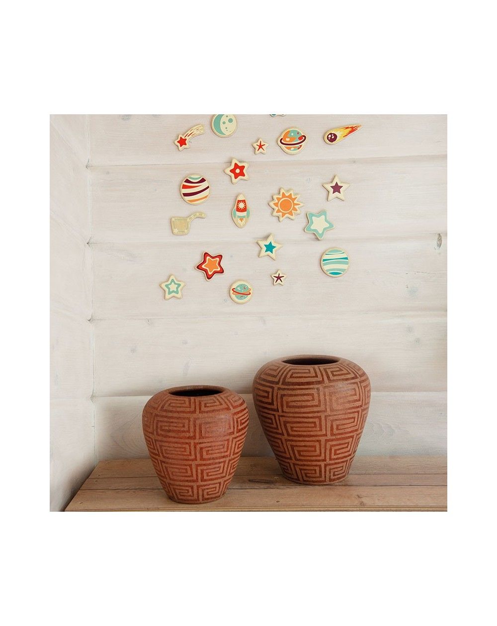 Дървени магнити, Космос