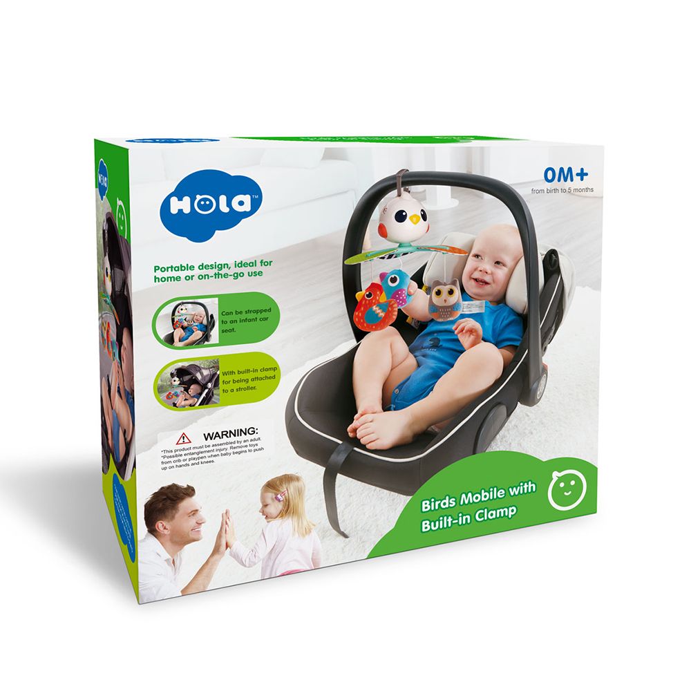 Въртележка за креватче, с музика и светлина, Пиленца