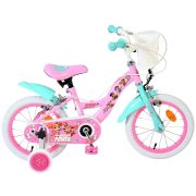 Детски велосипед с помощни колела, Paw Patrol, розово, 14 инча
