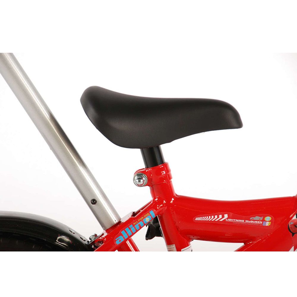 Велосипед с родителски контрол и помощни колела, Disney Cars, 10 инча